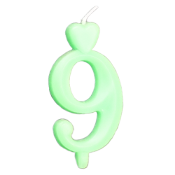 Zöld számgyertya - 9